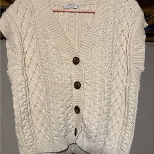 Bay Ivory Cable Knit Cardigan